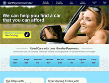 Tablet Screenshot of carpaymentsunder.com